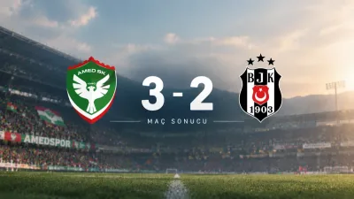 Amedspor’dan Beşiktaş’a 3-2'lik galibiyet!